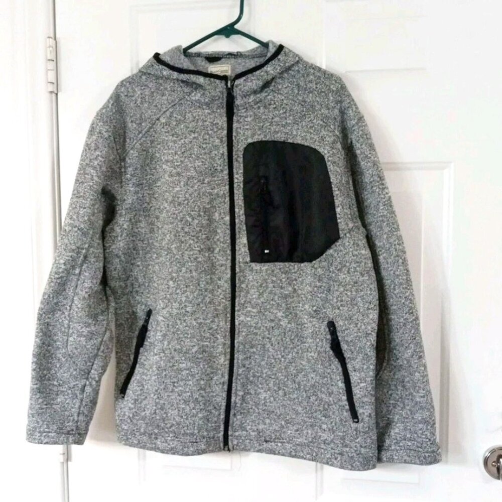 Black Canyon Outfitters Gray Fleece Hoodie Men's Size Large Full Zip